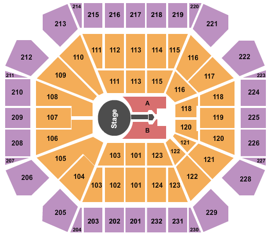 United Supermarkets Arena Blake Shelton Seating Chart