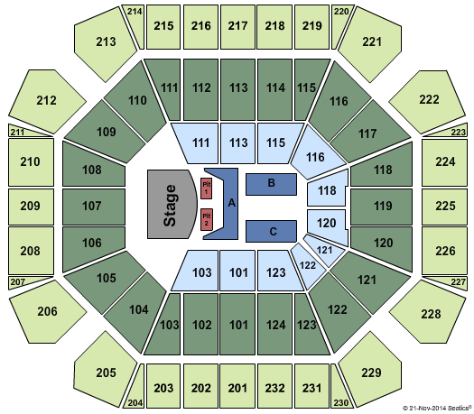 United Supermarkets Arena Brad Paisley Seating Chart