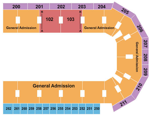 United Wireless Arena Basketball - Tournament of Champions Seating Chart