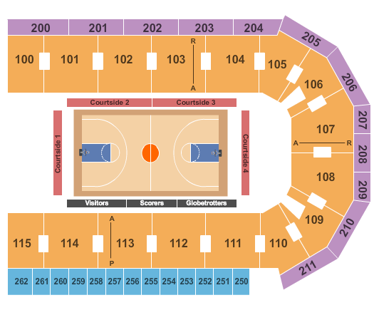 United Wireless Arena Basketball Seating Chart