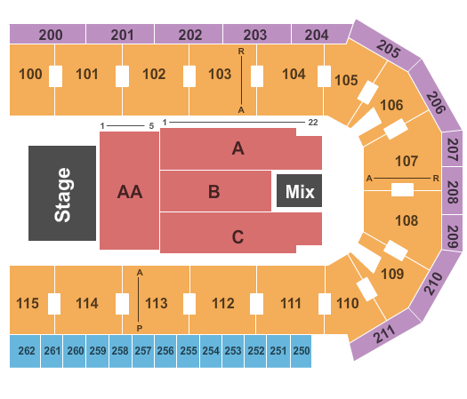 United Wireless Arena Beach Boys Seating Chart