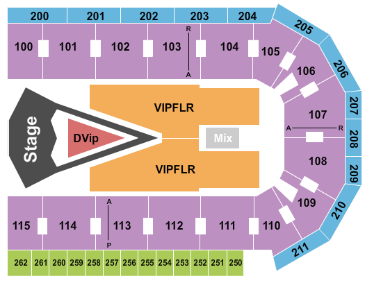 United Wireless Arena For Kind and Country Seating Chart