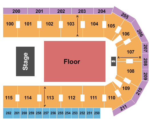 United Wireless Arena GA Floor 2 Seating Chart