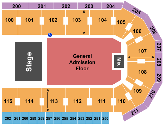 United Wireless Arena GA Floor Seating Chart
