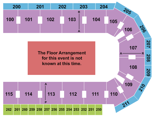 United Wireless Arena Generic Floor Seating Chart
