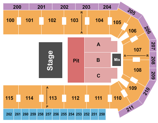 seating chart for United Wireless Arena - Jake Owens - eventticketscenter.com