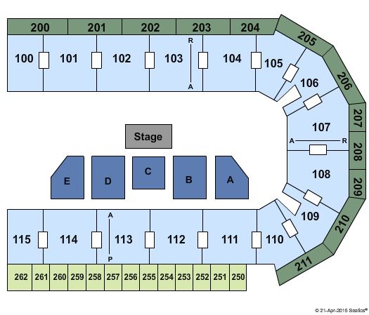 United Wireless Arena Stage Center Half House Seating Chart