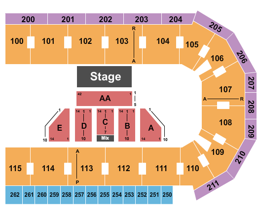 United Wireless Arena Theatre 2 Seating Chart