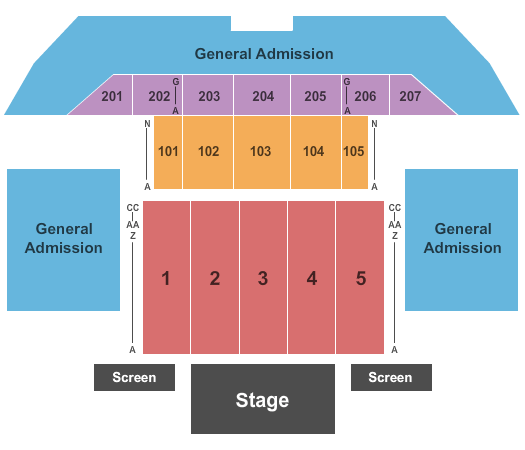 Alumni Arena - NY End Stage Seating Chart