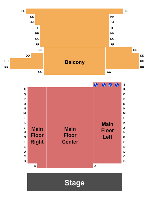 University Of Oregon - Beall Concert Hall Seating Chart