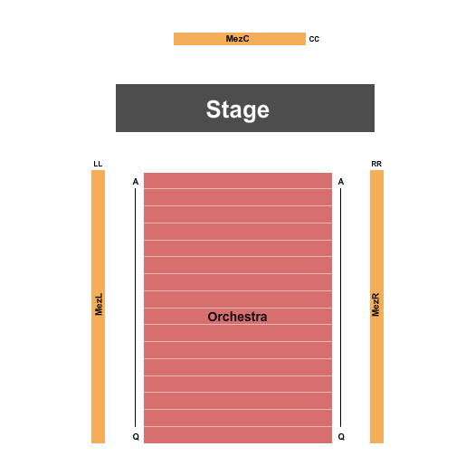 Ramsey Concert Hall at University of Georgia Performing Arts Center End Stage Seating Chart