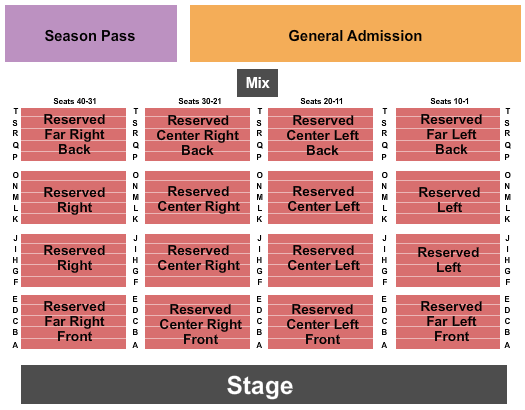 Univest Performance Center End Stage Seating Chart
