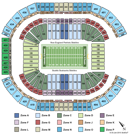 State Farm Stadium Super Bowl Zone Seating Chart