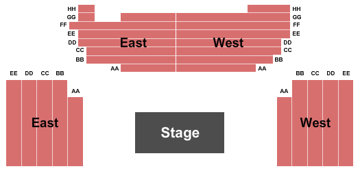 Upperstage - Indiana Repertory Theater Seating Map