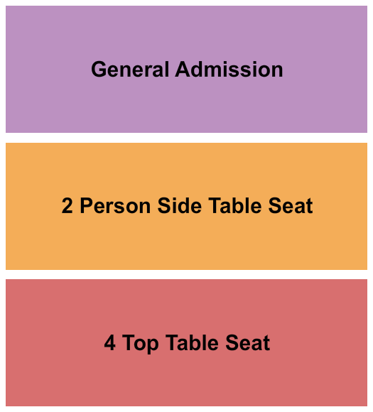 Upstairs at Ponyboy GA/Tables Seating Chart