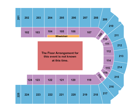 Upstate Medical University Arena at Onondaga County War Memorial Generic Floor Seating Chart