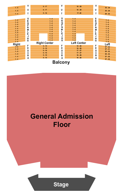 Uptown Theater - KC Endstage GA Flr Seating Chart