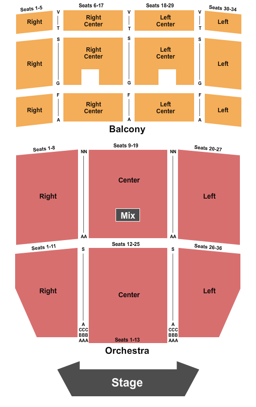 Uptown Theater - KC Standard Seating Chart