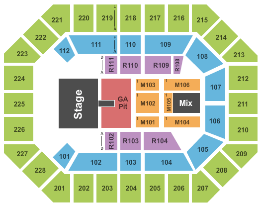 Alliant Energy PowerHouse Dierks Bentley Seating Chart