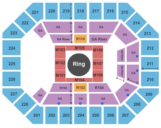 Alliant Energy PowerHouse Endstage GA Concourse - Resv Floor Seating Chart