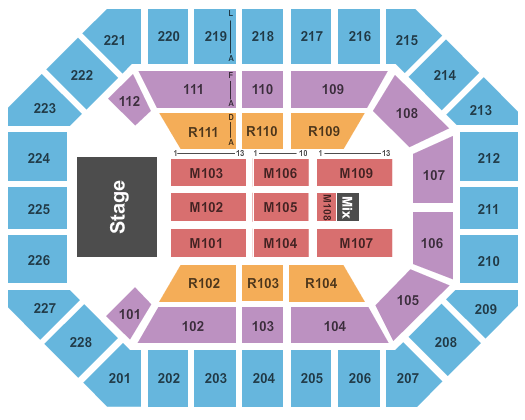 Alliant Energy PowerHouse Endstage 2 Seating Chart