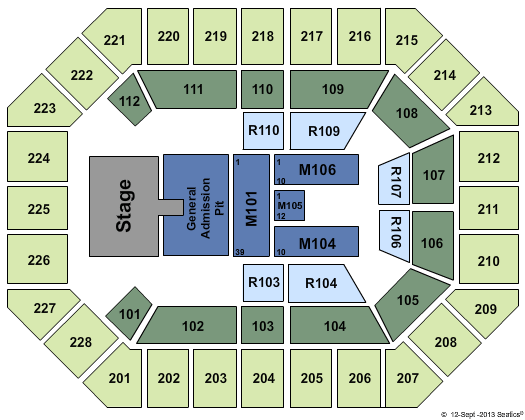 Alliant Energy PowerHouse FGL Seating Chart