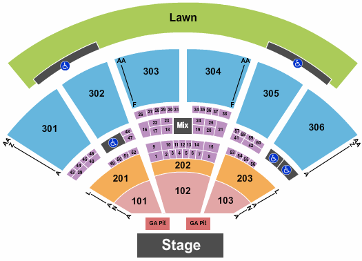 Utah First Credit Union Amphitheatre Endstage Pit Seating Chart