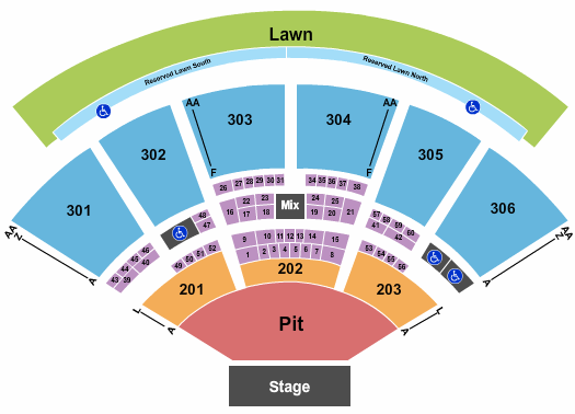 USANA Amphitheatre seating chart event tickets center