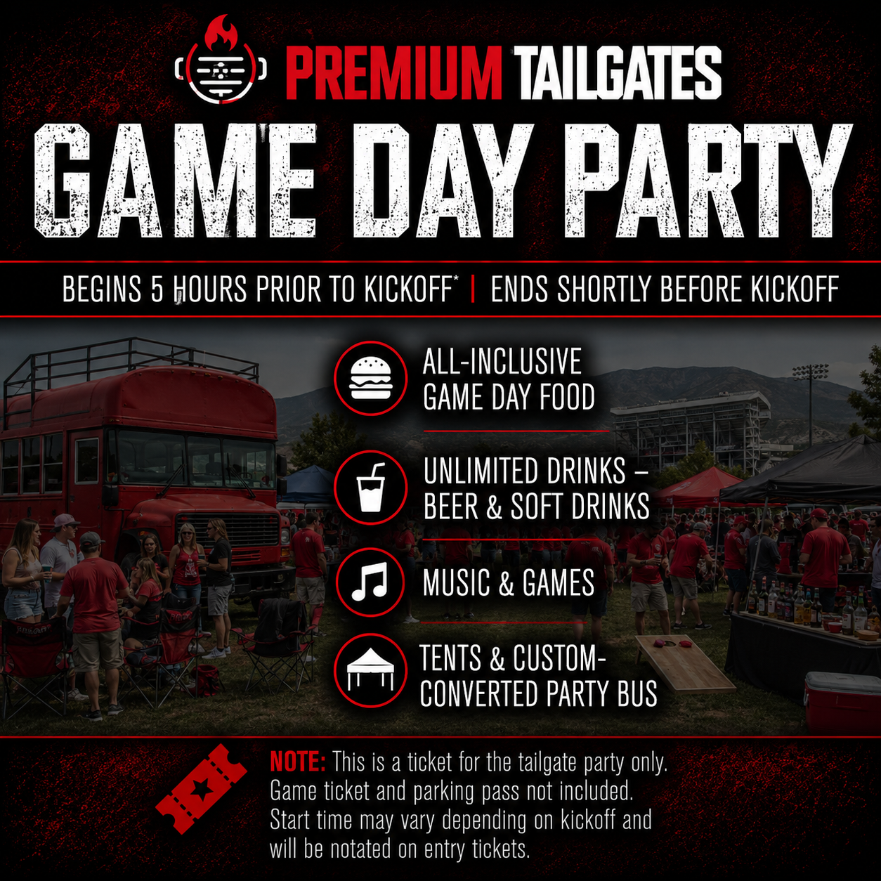 Premium Tailgate Party: Utah Utes vs. Houston Cougars