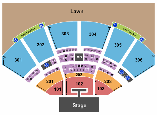 Utah First Credit Union Amphitheatre Seating Chart