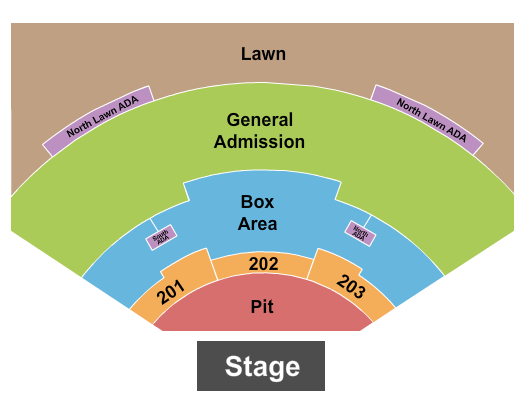 Detailed Seating Chart for Utah First Credit Union Amphitheatre - Seating Capacity of 20000