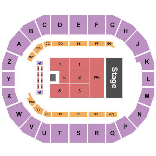 Utah State Fairpark Endstage Pit Seating Chart