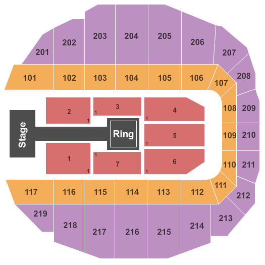 Adirondack Bank Center at Utica Memorial Auditorium Wrestling Seating Chart