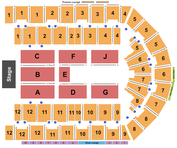Utilita Arena Birmingham End Stage Seating Chart