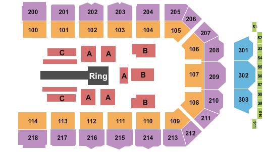 Utilita Arena Newcastle WWE Seating Chart