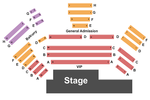 V Theater Upstairs - Planet Hollywood Resort & Casino End Stage Seating Chart