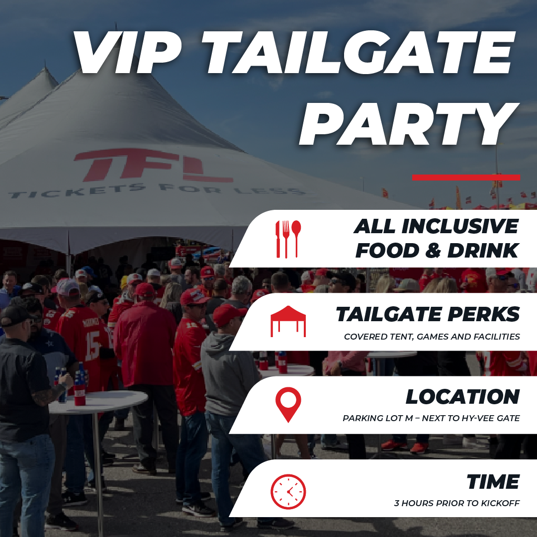 VIP Tailgate Party: Kansas City Chiefs vs. Buffalo Bills Tickets Sun, Dec  10, 2023 12:25 pm at GEHA Field at Arrowhead Stadium Parking Lots in Kansas  City, MO