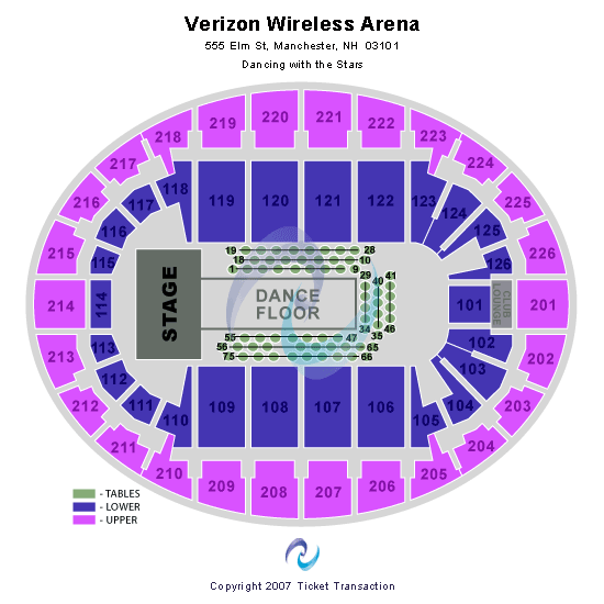 SNHU Arena Dancing With The Stars Seating Chart