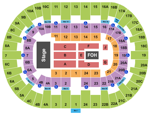 Pechanga Arena - San Diego Black Keys Seating Chart