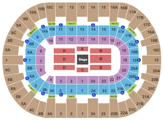 Pechanga Arena - San Diego Center Stage Seating Chart