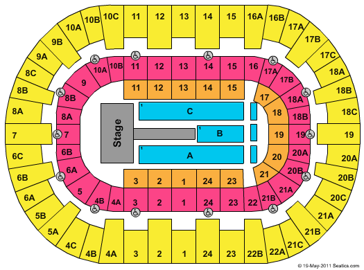Pechanga Arena - San Diego Cirque du Soleil - MJ Seating Chart