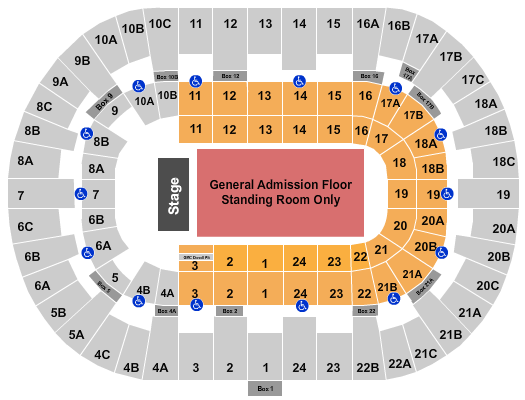 Pechanga Arena - San Diego Endstage GA Floor 2 Seating Chart