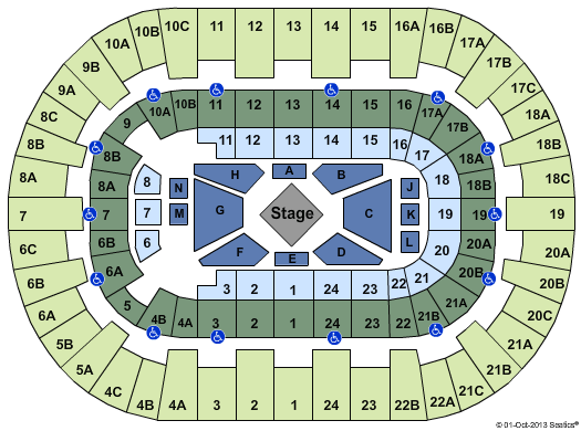 Pechanga Arena - San Diego George Strait Seating Chart