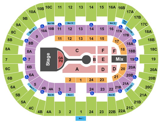 Pechanga Arena - San Diego Michael Buble Seating Chart
