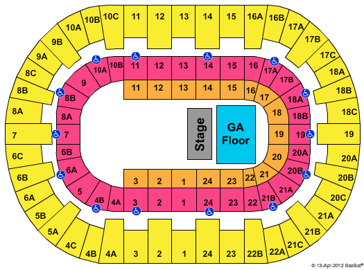 Pechanga Arena - San Diego HalfHouse - GA Floor Seating Chart
