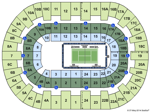Pechanga Arena - San Diego Tennis Seating Chart