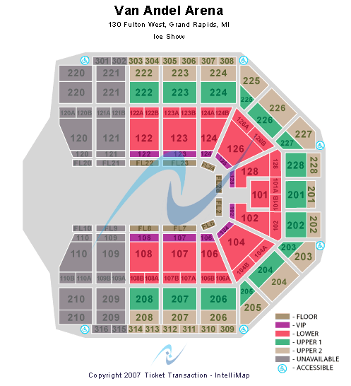 Van Andel Arena Ice Show Seating Chart