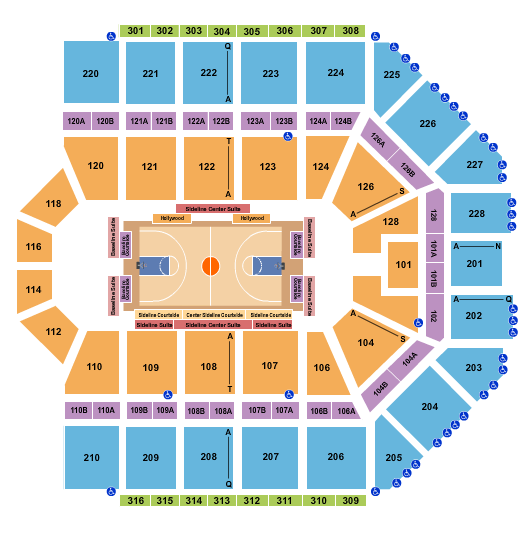 Van Andel Arena Basketball - Grand Rapids Gold Seating Chart