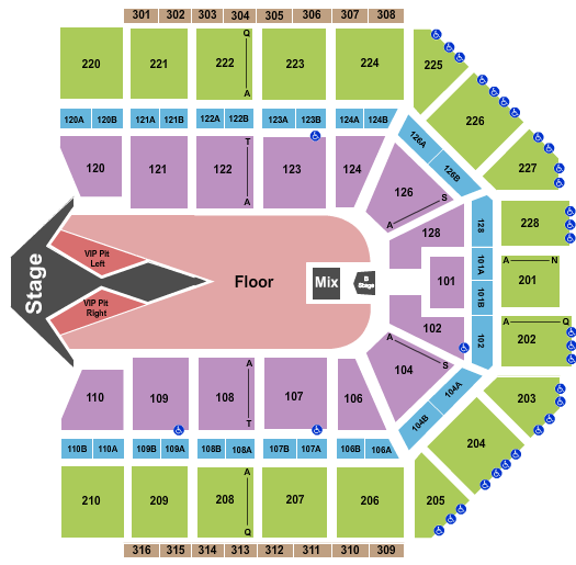 seating chart for Van Andel Arena - Carrie Underwood - eventticketscenter.com