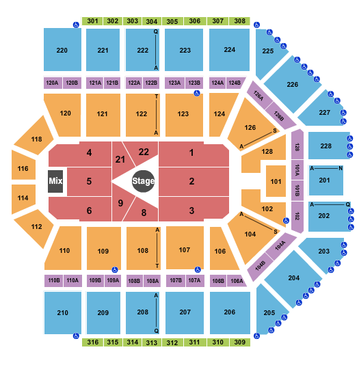 Van Andel Arena Center Stage 2 Seating Chart